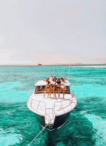 onboard a yacht